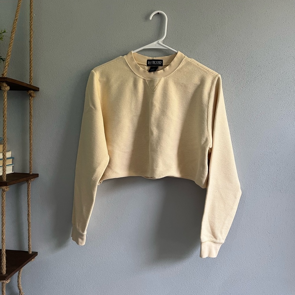 Yellow/cream cropped sweater